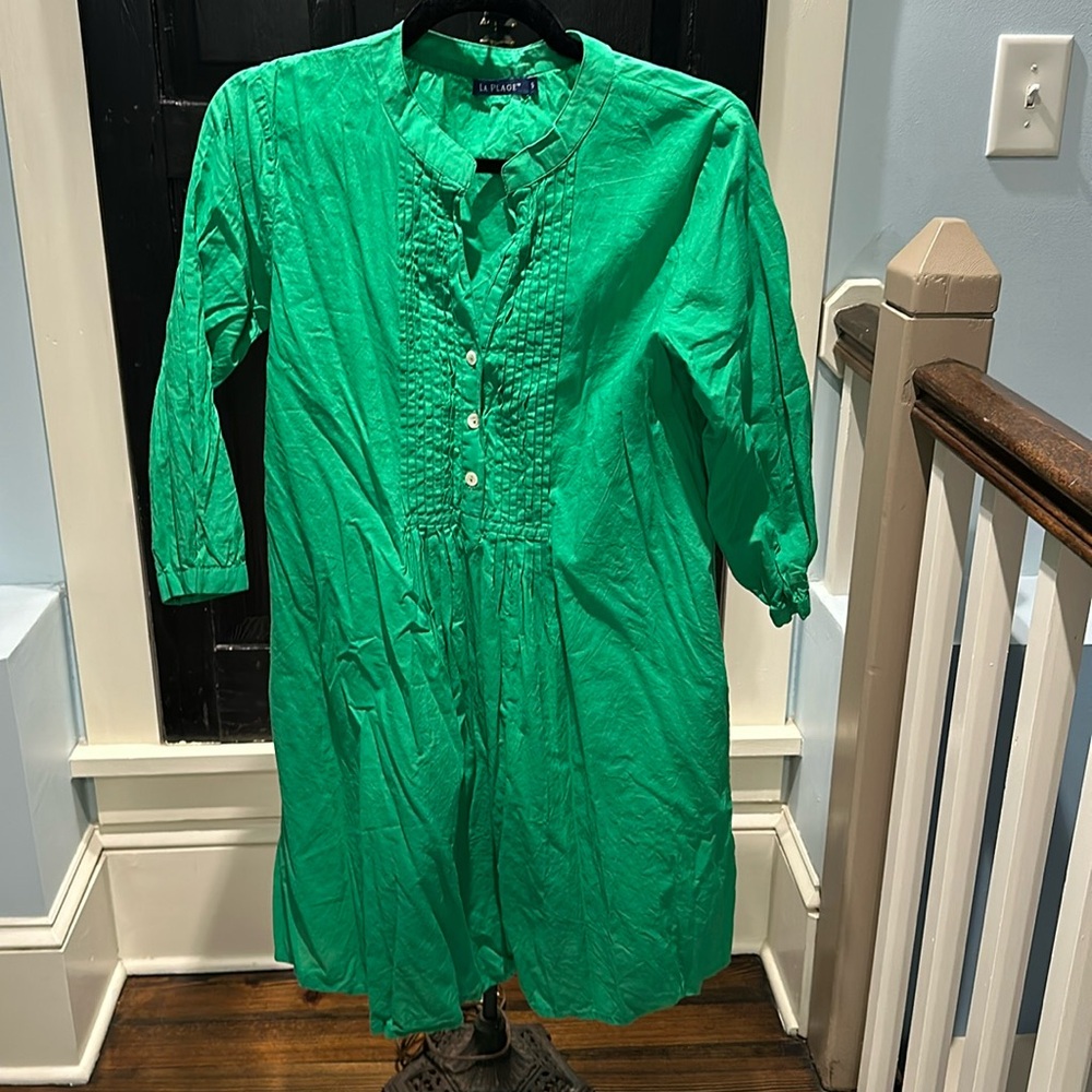 Bright green 100% cotton dress